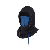 Balaclava Ski Bandana 따뜻한 열 보호대 남성용 플리스 추운 날씨 여성용 오토바이 하이킹 스키 자전거 용 넥 워머, 34.5cmx53cm, 폴리에스터, 검은색