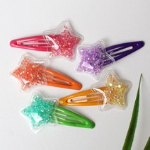 키치랜드 비즈 튜브 별 똑딱핀 5개 세트