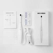 구강카메라 덴탈 카메라 구강 관리 셀프 치석 제거 usb 내 led 내시경 방수 렌즈 실시간 1080p hd 비디오 인터페이스 컴퓨터 앰프 핸드폰 136, 회색