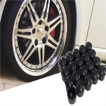카메이크업 휠너트캡 휠악세사리 휠튜닝 차량 악세사리 액세서리 20개입, 19mm(20개입), 블랙