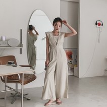 기타 바보사랑[겟잇미]겟잇미 오트 캐쥬얼 와이드 슬리브리스 점프수트