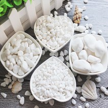 하얀 자갈 돌 백자갈 1kg 정원 마당 화분 어항 인테리어 3사이즈 [White Pebble Stone for Garden Interior 1kg 3 Sizes], 2-4cm