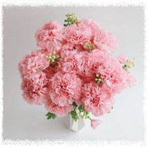 [HAN] 납골당 어버이날 만들기 조화 꽃풍선 카네이션꽃 용돈 재료 성묘 조화꽃 박스, 왕카네이션C6-6퍼플