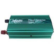 자동차 인버터 캠핑 4000W 피크 수정 사인파 인버터 DC 12V ~ 듀얼 USB 자동차 전원 변환기 액세서리, 01 Green 3000W 220V