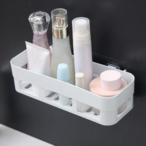 욕실젠다이 젠다이 욕실 선반 주최자 화장실 접착제 샴푸 젤 보관 바구니 장식 욕실 코너 샤워 선반 랙 액세서리 욕실선반 20, 정사각형 흰색