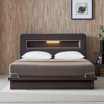 규수방 PU헤드 고급 LED평상형침대 핸드폰 충전 콘센트 내장, 리오(화이트), 슈퍼싱글, 호텔용 벨런스본넬 그레이