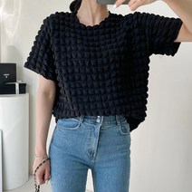 마이시즌 여성용 볼륨 엠보 블라우스