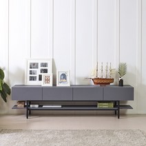 [아트랙] 로이스-2100 거실장 TV다이 높은거실장 (2color), 2100거실장, 다크그레이