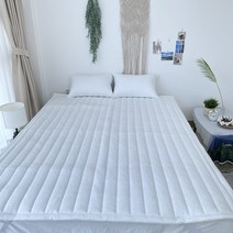 레이어드홈 여름 스노우리플 킹 슈퍼 라지킹 침대 패드 카펫 깔개 먼지없는 고정밴드 논슬립 패드 침대카페트, 그레이