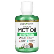 퓨얼리 100% 순수 MCT 오일 475ml(16fl oz) 코코넛 MCT오일 저탄고지 방탄커피