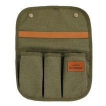 야외 해변 팔걸이 주최자 접이식 캔버스 홀더 소파 팔걸이 포켓 캠핑 기숙사 낚시 음료 전화, 31x23cm, 코튼 캔버스, 녹색