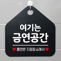 [바보사랑] 오픈 사무실 문 실내 걸이용 포맥스 화장실 금연 안내판 팻말 제작 288여기는, 옵션1:288여기는금연공간 / 옵션2:블랙판+문구화이트