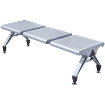 휴게실의자 로비용 대기실 병원 약국 휴게실 장의자, 3인용 블랙 매트