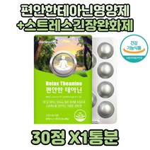 편안한 테아닌 영양제 엘테아닌 스트레스 긴장완화제 1통 L테아닌 산화 마그네슘 스테비올배당체 테아닌영양제 긴장완화영양제 리소짐 츄어블 씹어먹는 결정셀룰로스 사과맛 Theanine