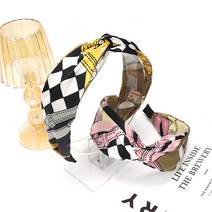 코욜하우키 [ 2개 세트 ] 여성 넓은 머리띠 엔틱 볼륨 반다나 헤어밴드 헤어 터번 와이드 머리 밴드