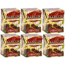 바실루르 망고 파인애플 티 실론 홍차 20ct 호일 봉투, 스위트 체리, 6팩