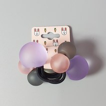 반반하니 동글 매트한 삼볼 아동머리끈 여아머리방울(한쌍)