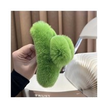 대형 헤어집게핀 수달털 큰 그랩 클립 귀여운 플러시 머리 장식 헤어 스크래치 액세서리 백 헤드 헤어핀 머리핀, 3