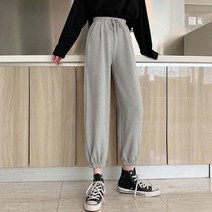 캐쥬얼 운동 왜소함 145 키커 보이는 그레이 트레이닝바지 조거 츄리닝바지 여성 150 9부 XS 8부 2800156337