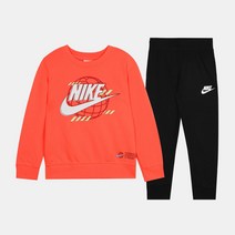 나이키키즈 어스로고 긴소매 상하의 트레이닝세트 코랄블랙 86J819-023