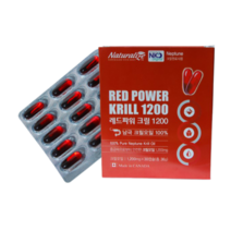 캐나다 직수입 프리미엄 레드파워 크릴 1200 1개월분 30캡슐 남극 크릴오일 100%, 1개