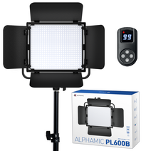 알파믹 방송 촬영 지속광 조명 PL600B 스튜디오 스탠드 세트, PL600B&LS18F, 1세트