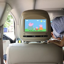 자동차 헤드레스트 7인치 모니터 LCD 화면 MP5 카드, 7인치 베이지 모니터 800480 1대