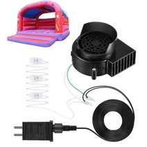 무선 저소음 송풍기 풍선 소형 교체 공기 송풍기 3 LED 조명 문자열 12V 팬 모터 1.5A 어댑터 야드 타격, 03 EU