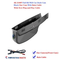 차량용 블랙박스 4k 2160P Wifi 풀 HD 자동차 DVR 대시 캠 카메라 레코더 BMW 3/5/7/X3/X5 E46 F01, 06 No rear Lens_01 64G