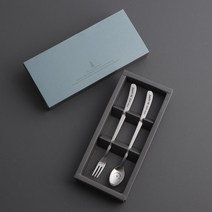인스푼 윙크슬림 티스푼포크세트 기념문구각인, 퍼플 포장, 1세트, 슬림 2P (스푼1포크1), 막내캐릭터