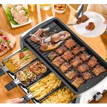 전기 꼬지 구이 기계 회전 닭 꼬치 팬 그릴 고기 채소, 1800w 패키지B