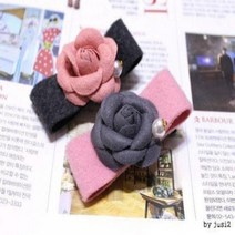 아기자기 까멜리아 미니 집게 리본핀 머리띠 헤어핀 헤어악세사리 아기자기샵 머리핀 집게핀