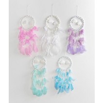 5색 어린이집선물 LED 플라워 드림캐쳐 카페 원룸 신혼집 소품 자취생 인테리어 분위기전환 취미생활, 민트