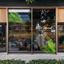 유리 스티커 데코 2023 여름 SUMMER 카페 호텔 백화점 거울 포인트 시트지, 특대, A