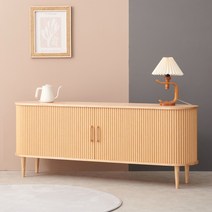 모리스 1800 원목 북유럽 높은 안방 티비다이 슬라이딩 거실장, 네추럴