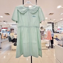 에꼴리에 에꼴리에 동아백화점수성점 여름 이월 프릴 카라 체크 원피스 22B1861