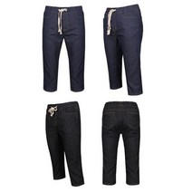 남자 다리길어보이는 7부 밴딩 청바지 청7부바지