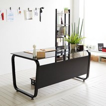 창업선물 상담실 원장실 하부가림 1인책상 회사용, 화이트뷰1500+아카시아