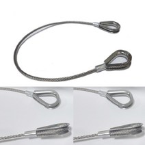 스텐와이어 3.2mm 와이어보호대 락킹 sus30로프 50cm 1미터 양쪽심블납봉 스텐코스락킹 스텐레스와이어 양쪽코스락킹, 1개