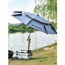휴대용 낚시 파라솔 각도기 텐트 캠핑 비치파라솔, 그레이 + 2.2미터