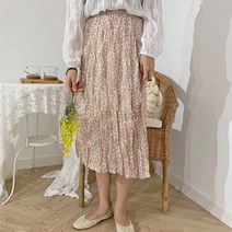 SK2282C93-메일리 링클 롱스커트 스커트 롱스커트