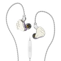 KBEAR-Lark 이어폰 1BA+1DD의 2 드라이버 하이브리드 이어폰 이어폰 캐널형 중화 이어폰 2pin의 은 도금 케이블 대응[네트워크 기반이 들어 있는 모델]