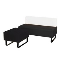 학원/입시학원/미술학원 대기실 쇼파스툴세트, 블랙