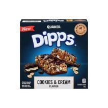 QUAKER Dipps 쿠키 앤 크림 그래놀라 바 150g53oz 상자 캐나다에서, 1.1온스(5개들이 팩)