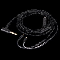 리모컨 원격 마이크가 있는 브레이드 OCC 오디오 케이블 Westone AM Pro 10 20 30 UM 50 W40 W60 W80 이어폰 4 코어, 01 with memory earhook