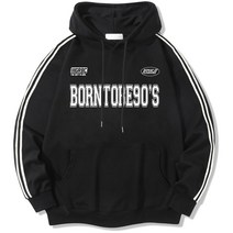 일루소 기모 소매 투라인 본90S 후드티