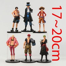 원피스 루피 에이스 사보 상디 조로 나미 법 도플라밍고 유스타스 6 개 키즈 PVC 피규어 소장 모델 완구, C bag