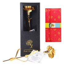 쇼핑백+용돈봉투 증정 골드 카네이션 금카네이션 브로치 브러치 어버이날 꽃선물 스승의날 생일 부모님 선물, 01.카네이션 한송이