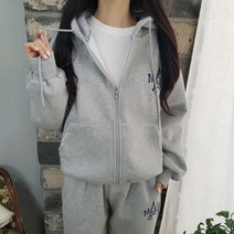 상상그이상 여성용 국내제작 마리아 기모 후드집업 자수 레터링 포인트 가성비 좋은 구김없는 부드러운 촉감좋은 특양면소재 파스텔컬러 꾸안꾸룩 가볍고 따뜻한 편하게 입을 집업