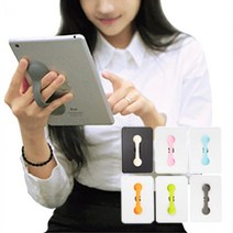 다용도 대형 흡착식 태블릿 패드 홀더 실리콘 PC 그립 거치대 인기템 무공해 스마트스트랩 자바라, 네츄럴그린